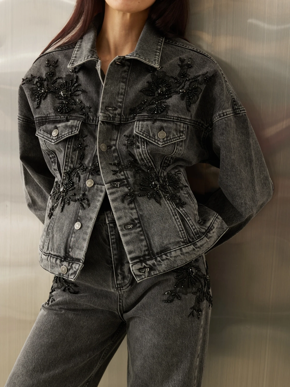 Жакет джинсовый АУРА, черный