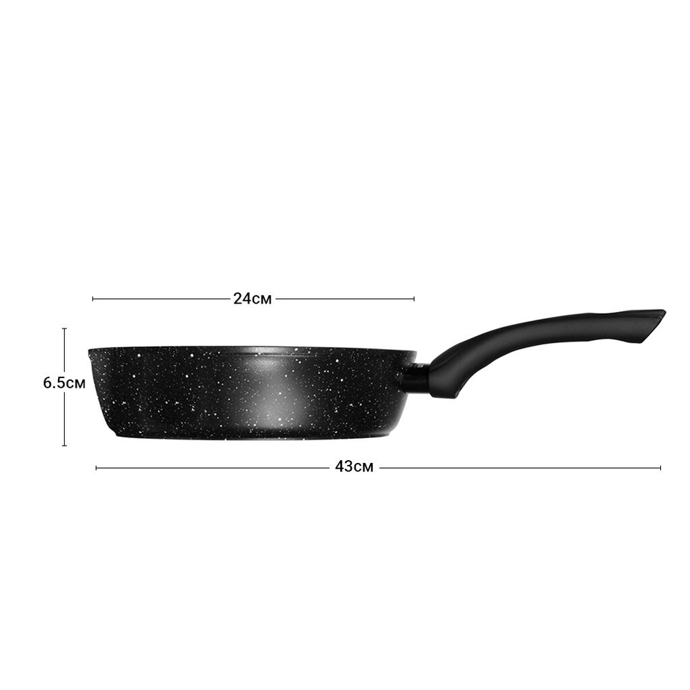 Сковорода глубокая FIORE 24*6,5 см, индукция