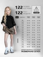 Летний костюм для девочки с юбкой-шорты