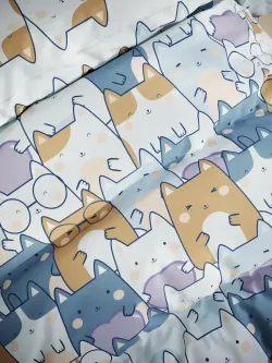 Наволочка комплект 2шт бязь Сказка "Feline" 50x70 см на молнии