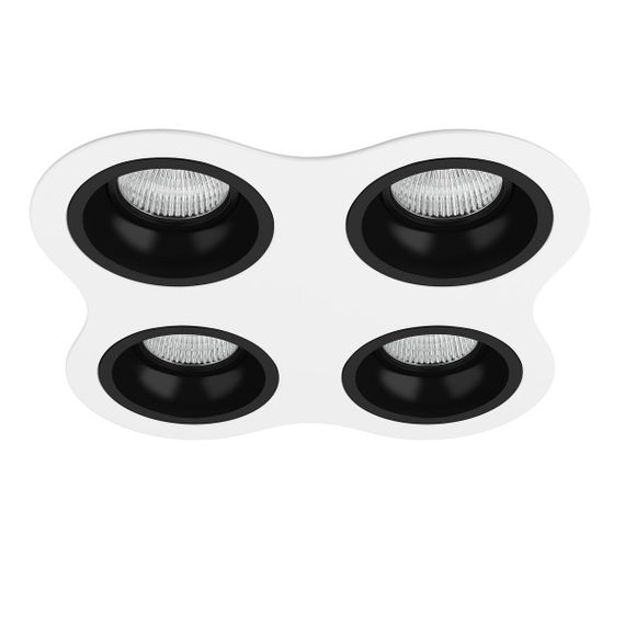 Комплект из светильников и рамки Lightstar Domino Round (214646+214607+214607+214607+214607) D64607070707