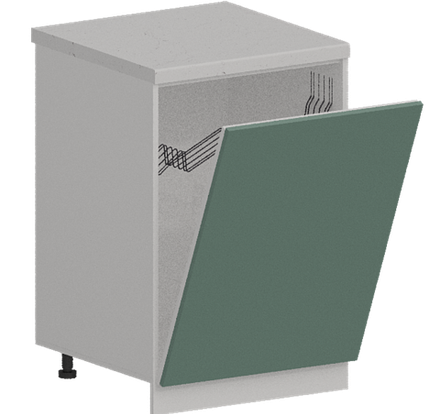 Кухня Модуль ШНВ 600 Ликата / Матовая мята