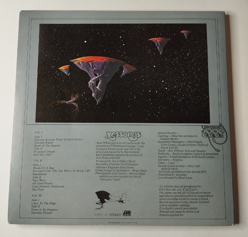 Винтажная виниловая пластинка LP Yes Yessongs (Japan 1975) (Obi) Siberian Khatru