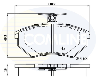 COMLINE - CBP0511-CML - Brake Pad Set, disc brake