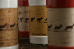 Кружка малая фарфоровая без ручки с берестой. Коллекция Christmas (Рождество)