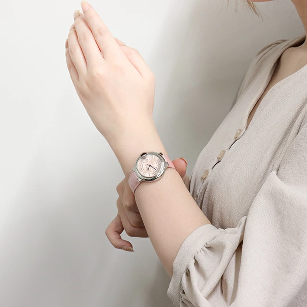 CARTIER Blue Balloon Collection Automatic Mechanical Movement Women"s Watch Watch 33mm Pink Watch Dial