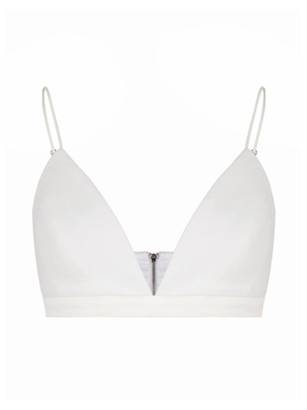 Топ - лиф комбинированный атласом на молнии