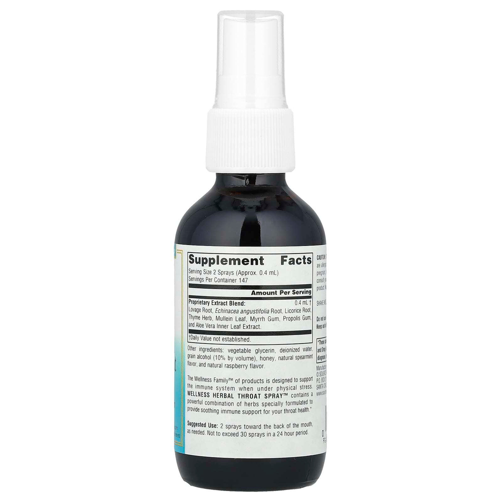 Source Naturals, Wellness, Herbal Throat Spray™, 59,14 мл (2 жидк. унции)
