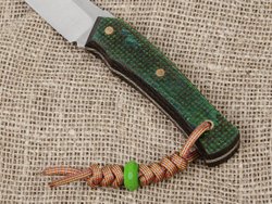 Нож для бушкрафта "Велес", сталь VG-10/Elmax, рукоять микарта (хамелеон)