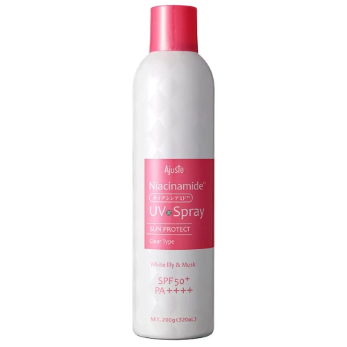 Ajuste Спрей Защита от солнца с ниацинамидом без запаха Аджаст - Niacinamide UV Spray Sun Protect Clear Type SPF 50/PA++++, 200 г