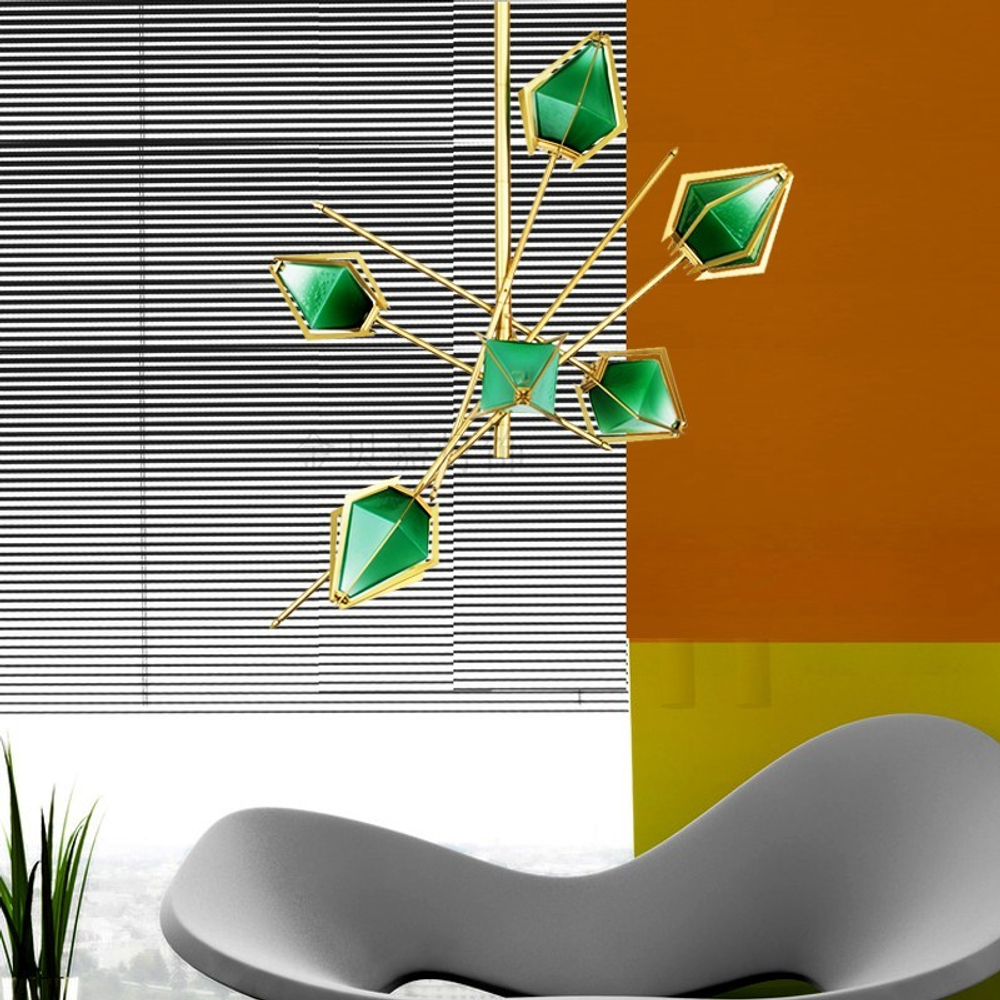 Ceiling design lamp  Harlow small by Gabriel Scott (Emerald)