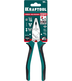 KRAFTOOL 160 мм, комбинированные плоскогубцы с эксцентриковым шарниром (22011-1-16)