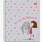 Тетрадь общая 48 листов на металлическом гребне "Чувства"