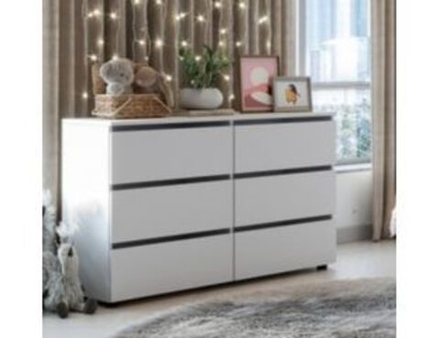 Модульная система "Токио" Комод 6 ящиков Белый текстурный / Белый текстурный