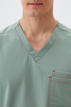 Топ медицинский мужской Гекай, шалфей