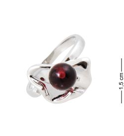 AM-3936 Кольцо «Полуцвет» (латунь, янтарь)