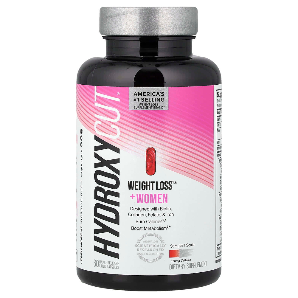 Hydroxycut, Для снижения веса для женщин, 60 жидких капсул с быстрым высвобождением