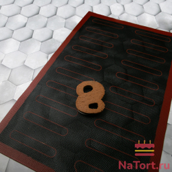 Коврик армированный с разметкой для эклеров  58x38