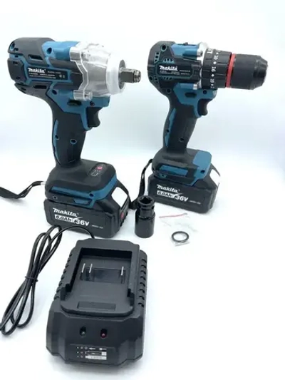 Набор 2в1 бесщеточный набор 21 v гайковерт 300Nm, бесщеточный шуруповерт с ударом