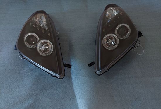 Передние фары angel eyes black для Toyota Celica T23