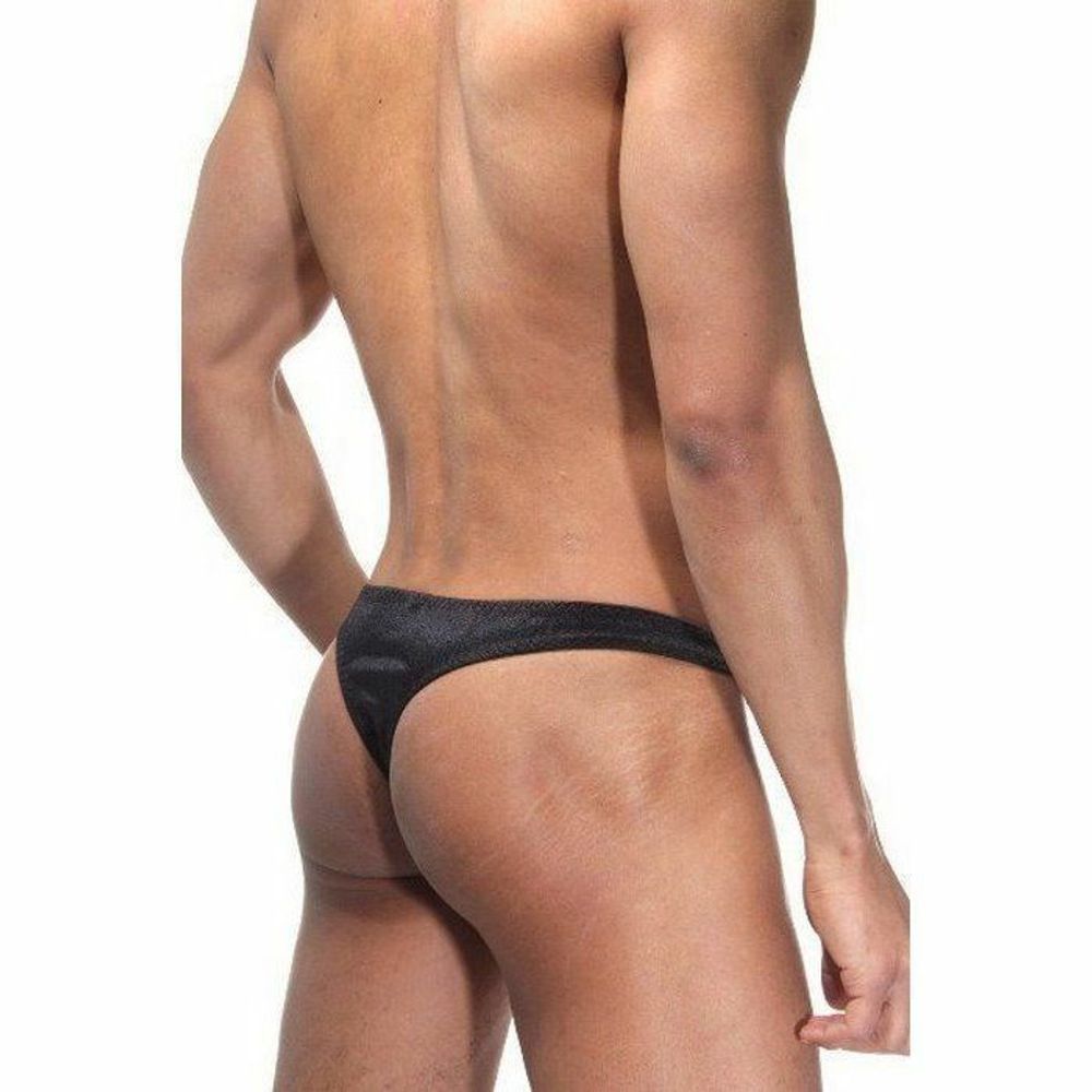 Трусы мужские тонги черные на застежке La Blinque LB076