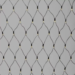 Светодиодная сетка с колпачком 2*2 м., 220В, 256 теплых белых LED, провод черный ПВХ, IP65, LTC (NTL256CAP-11-2WW)