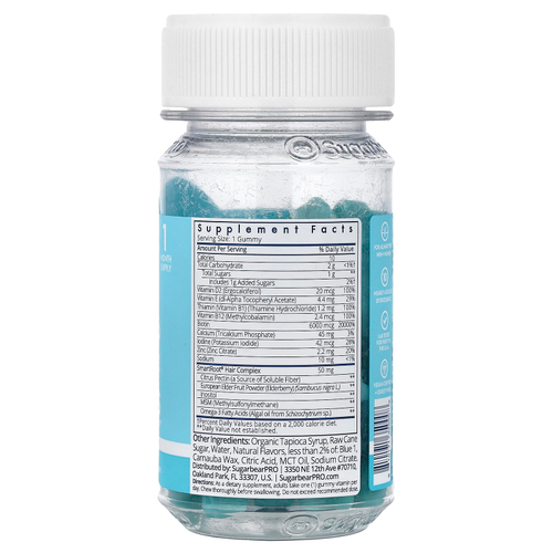 SugarbearPro, жевательные витамины для волос, 32 жевательные конфеты