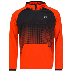 Кофта для мальчика теннисная Head TOPSPIN Hoodie B - tangarine/print vision