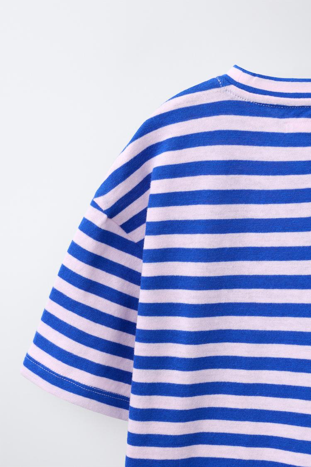 ZARA ФУТБОЛКА В ПОЛОСКУ, СИНИЙ