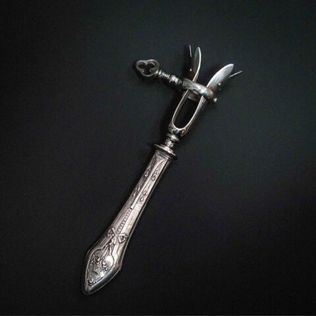 Винтаж: Столовый прибор Manche à gigot «Держатель мяса на кости»