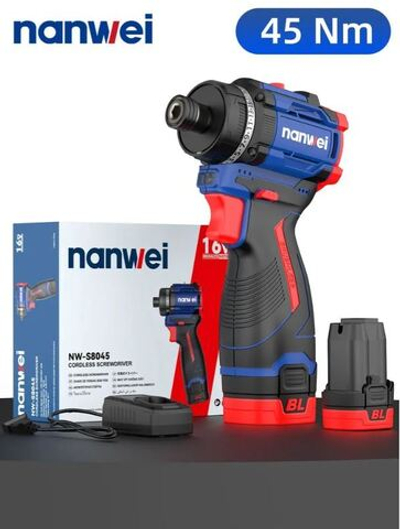 Шуруповерт NANWEI NW-S8045 с бесщеточным двигателем, 16 В