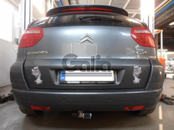 Фаркоп оцинкованный Galia C051A для Citroen C4 Picasso 2006-2013, Citroen C4 Grand Picasso 2006-2013, Peugeot 5008 2009-2017(паспорт и сертификат в комплекте)(без электрики)