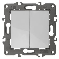 Переключатель ЭРА Elegance 14-1112-01 перекрёстный двойной 10АХ-250В белый