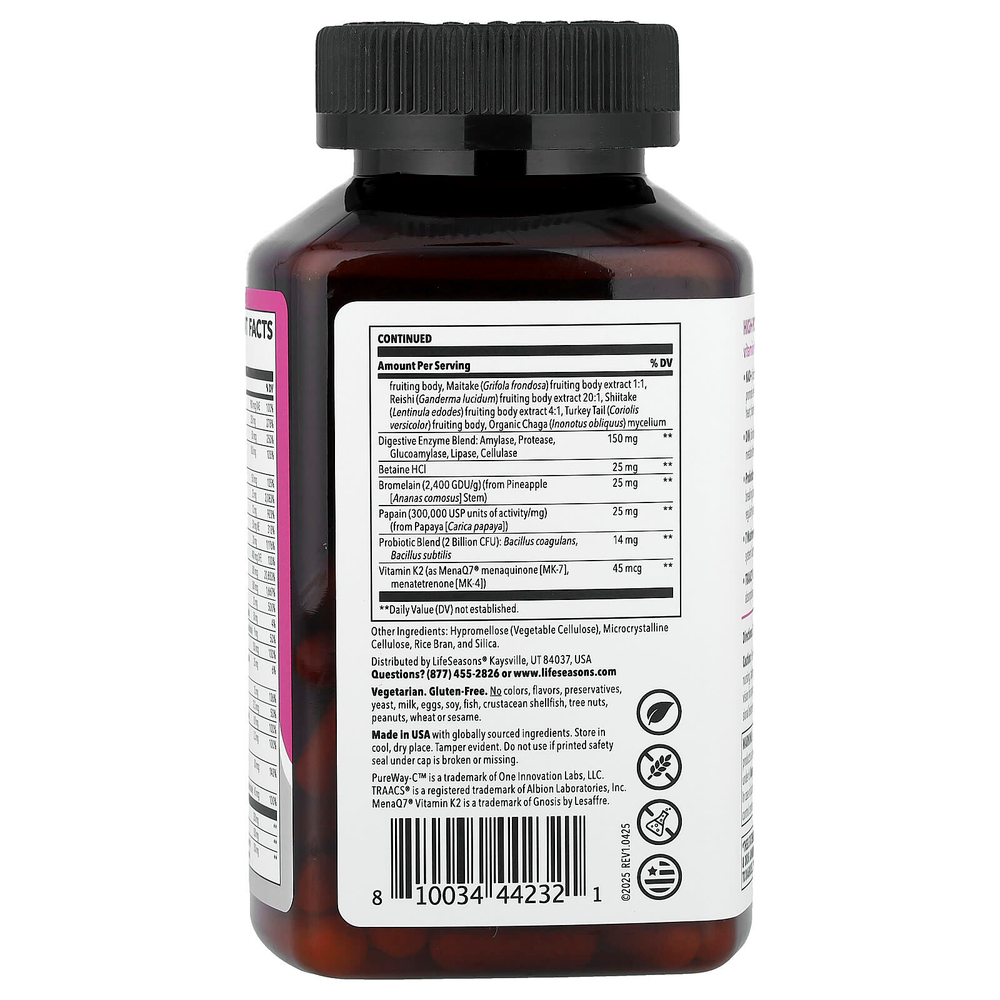 LifeSeasons, Therapeutics, мультивитамины для женщин, высокая эффективность, 120 растительных капсул