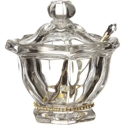 Банка для меда рублевка 250 мл. 12.5*12.5 см. + ложка. коллекция muza