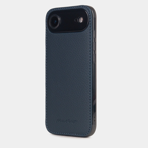 Чехол-накладка для iPhone 17 Air из кожи теленка, синего цвета