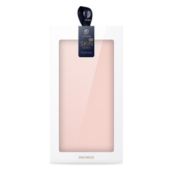 Чехол книжка из PU кожи розового цвета от Dux Ducis для Samsung Galaxy S24 FE, серия Skin Pro Series Case