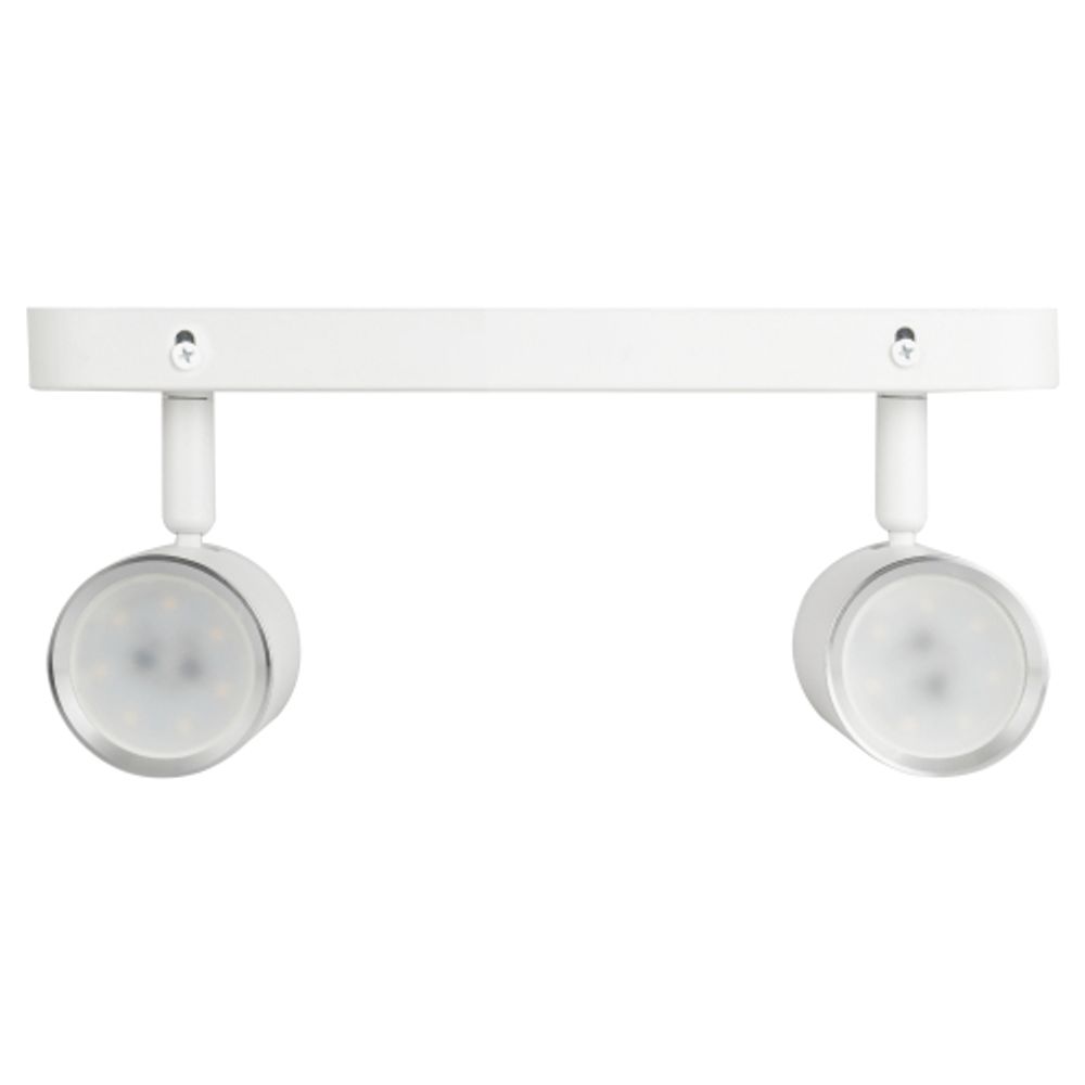 Светильник настенно-потолочный спот ЭРА OL35-2 WH MR16 GU10 IP20 белый хром