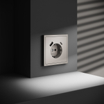 Розетка встраиваемая VOLTUM S70 с заземлением и защитными шторками, 16А, с USB, A+С, (кашемир)