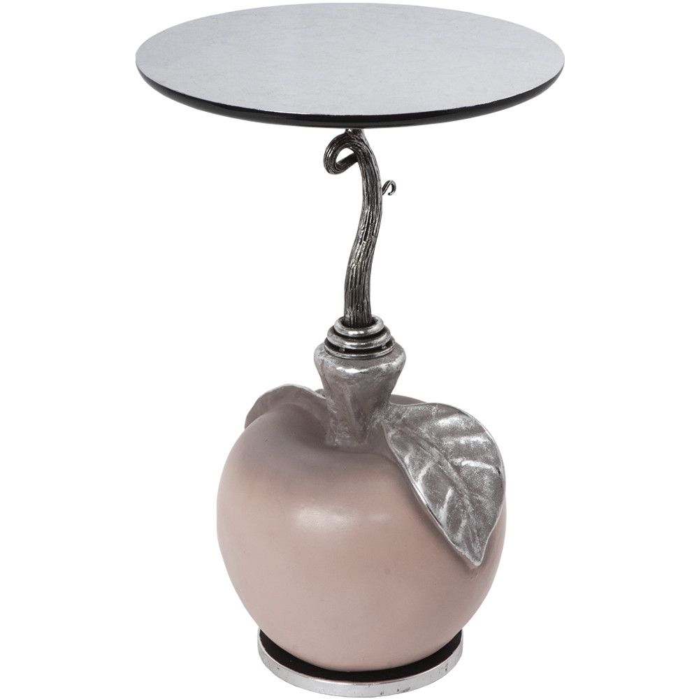 Столик декоративный с серебрянной столешницей Яблоко Евы Сильвер Пиони