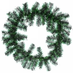Венок хвойный «Северное сияние» d-40 см (100 веток), ПВХ зеленый иней