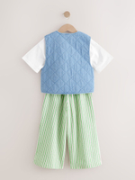 Комплект из трех предметов для девочки Next E47-980, Синий, Зеленый, Белый