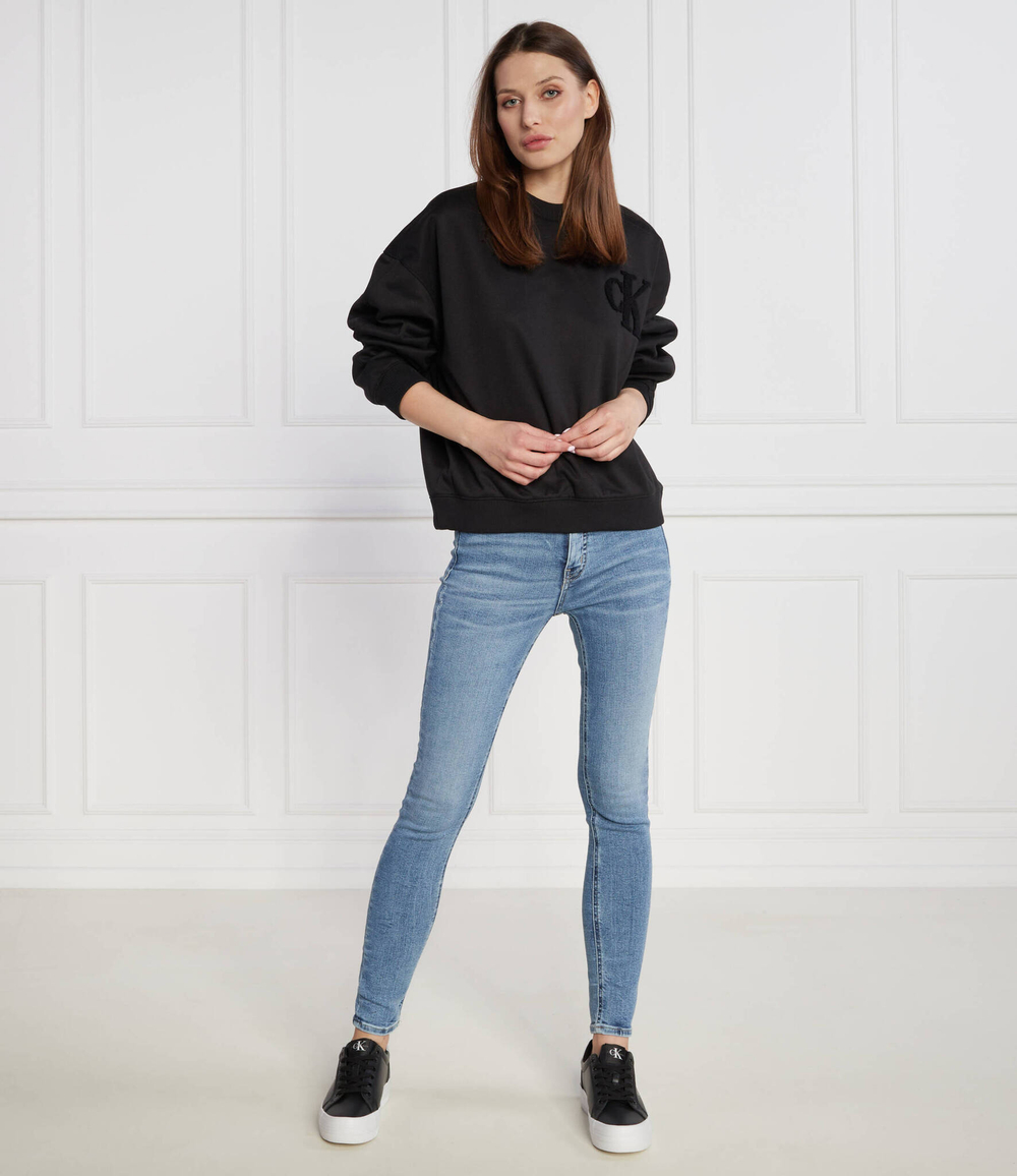 Худи CHENILLE CK CREWNECK CALVIN KLEIN JEANS - черный(J20J221729)