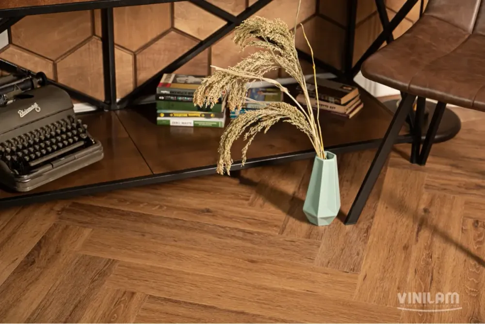 Vinilam Parquet Herringbone Click Паркет Де Вилль, 2,07 м²