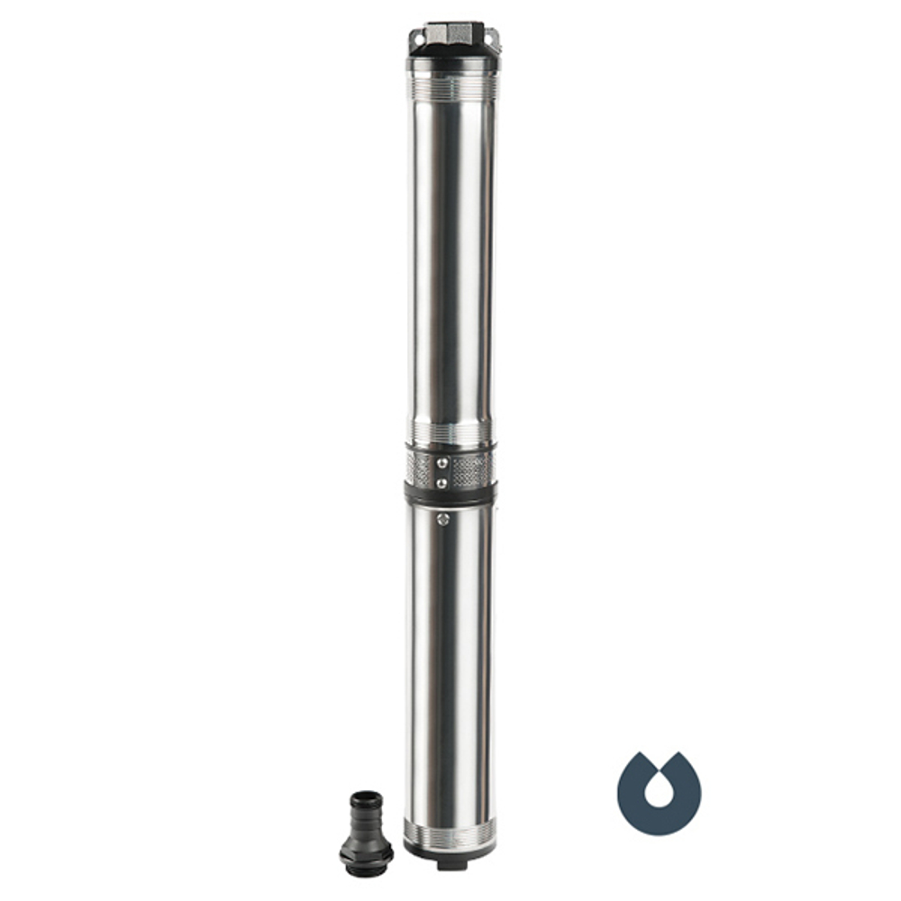 Скважинный насос ЕСО MIDI-5 3,5" (1,5 kВт, до 50л/мин,нап до 136м, эл пров 2 м) UNIPUMP АКЦИЯ