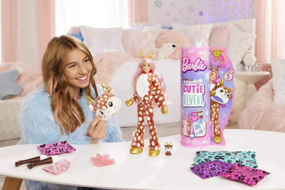 Кукла Barbie Cutie Reveal Winter Sparkle Олень