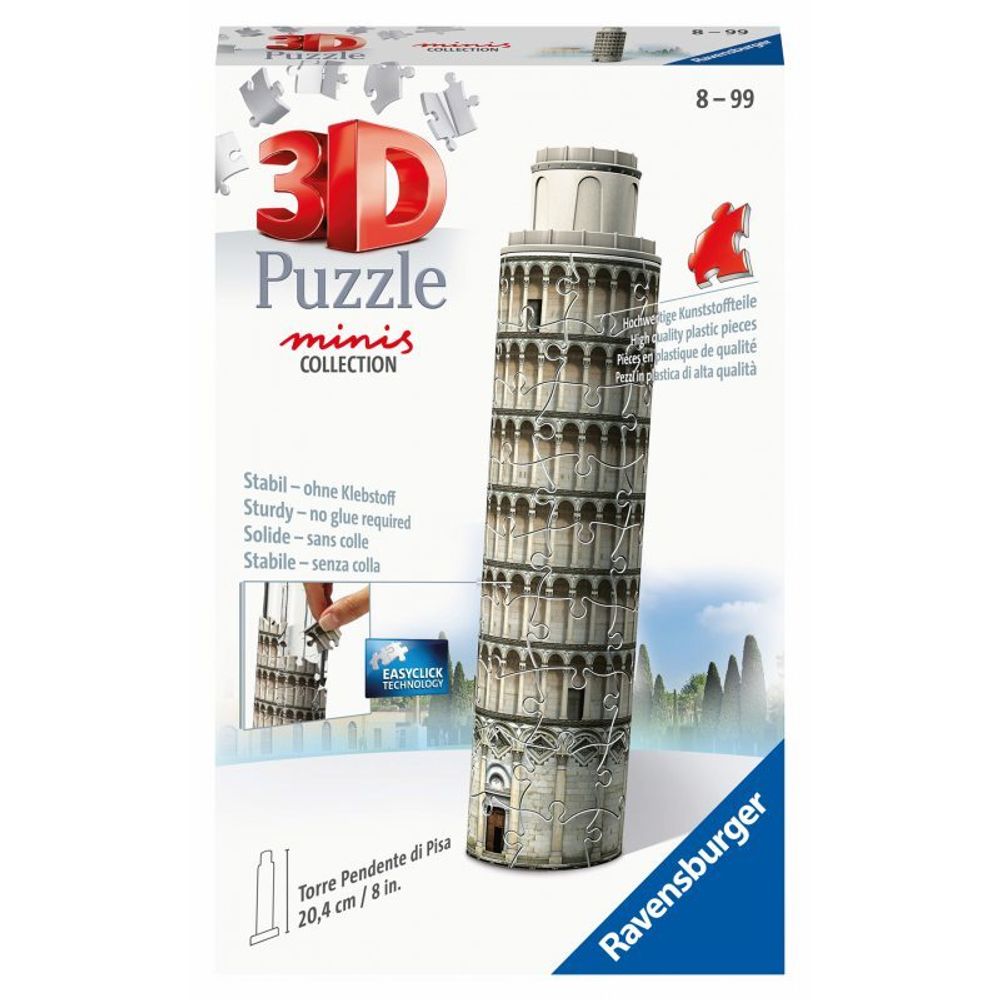 Ravensburger - 3D Пазл Мини Здания Пизанская башня 54 детали. 112470