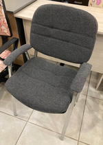 Стул Персона 2 ИЗО м серый Каркас хром Кожухи черн.