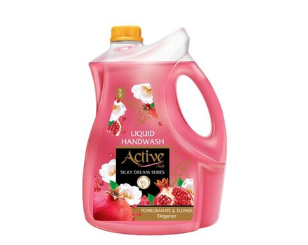 ACTIVE ИРАН / Жидкое мыло жемчужное, с соевым белком и витамином E "Вечная любовь",Pink 3750 мл х 4