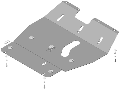 Усиленная защита Motodor картера двигателя, кпп. 2 мм, сталь. для Toyota RAV 4 2000-2005 арт.02518